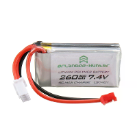 Orlandoo Hunter 7.4V 260mAh 30C 2S Lipo Battery PH2.0 Plug for OH32A02 OH32A03 OH35A01 1/32 1/35 RC Car