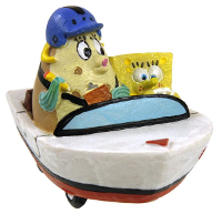 Ornament Spongebob Met Ms Puff In Boot 10 Cm
