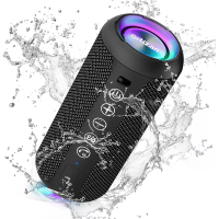 Ortizan X10 IPX7 waterdichte luidspreker, draadloze Bluetooth 5.3, HiFi geluid, RGB verlichting, 30 uur afspeeltijd, TWS