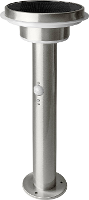 OSRAM HOMELIGHTING ENDURA Style Solar 40cm Post Sensor Double Circle 6W Stainless Steel 4099854455469 LED buitenlamp (wand) 6.00 W Steel