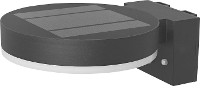 OSRAM HOMELIGHTING ENDURA Style Solar Wall Sensor Single Circle 6W Black 4099854455568 LED buitenlamp (wand)