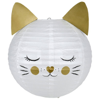 Japanse bol lampion   Kat/Poes thema   D35 cm   Sint Maarten lampion   Tuinfeest   Versiering
