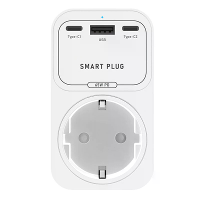 OT50 Tuya Smart WiFi GaN Snellader EU Stopcontact 65W PD Opladen 2 Type C+USB A Poorten APP Afstandsbediening Push Timin