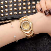 Crrju 2201 Luxury Women Quartz Bracelet Watch Fashion Rhinestones Ladies Dress Watch