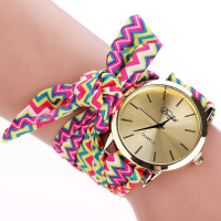 Duoya Brand Retro Folk Custom Ear Cloth Strap Casual Ladies Wrist Watch Analog Women Quartz Watch