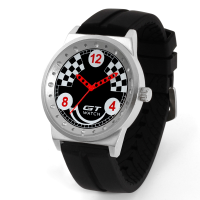 Gt 005 Silica Gel Watch Band Car Racing Style Fashion Casual Sport Men Quartz Wrist Watch