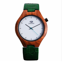 Kenon Kwwt 71 Fashion Wooden Case Men Quartz Watch Leather Strap Wrist Watch