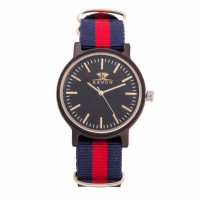 Kenon Kwwt 91 Fashion Wooden Case Men Women Quartz Watch Nylon Strap Wrist Watch