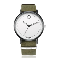 Kezzi 1524 Classic Women Men Quartz Watch Simple Nylon Strap Student Wristwatch