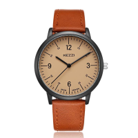 Kezzi 1712 Fashion Men Quartz Watch Casual Leather Strap Business Wrist Watch