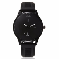 Miler 8177 Fashion Women Men Quartz Watch Casual Silicone Strap Couple Watch