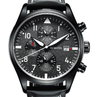 Ochstin Gq043b Fashion Leather Strap Men Quartz Watch Luxury Multifunction Business Watch