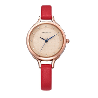 Rebirth Re067 Fashion Style Female Watch Leather Strap Rhinestone Quartz Wristwatch