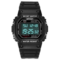 Sanda 329 Fashion Led Display Men Watch Waterproof Sport Digital Watch