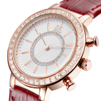 SK K0012 Diamonds Gold Case Moden Women Gift Wrist Watch