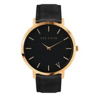 The Fifth Fashion Men Women Quartz Watch Simple Pu Leather Strap Watch