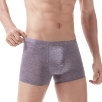 Casual Seamless Panties Ice Silk Low Waist Sexy Sport Boxers Underwear Briefs For Men