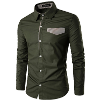 Designer Shirt Slim Fit Long Sleeve Button Up Mens Stylish Shirt