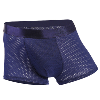 Ice Silk Mesh Breathable U Convex Smooth Soft Boxers Briefs