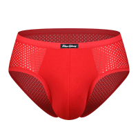 Ice Silk Soft Smooth Mesh Super Breathable Sexy Hip Lifting 3d U Convex Pouch Men Briefs