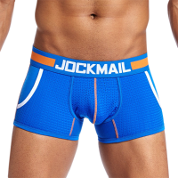 JOCKMAIL Sexy Patchwork Mesh Breathable Widen Underwear