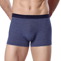 Men Ecological Cotton Linen Breathable Skin Friendly Soft U Convex Boxers Underwear