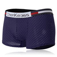 Mens Dot Printing Breathable Comfortable Cotton U Conves Boxer Underwear