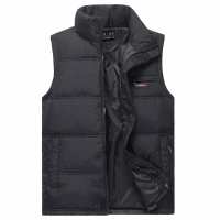Mens Warm Stand Collar Vest Sleeveless Jacket