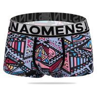 Personalized National Totems Printing U Convex Breathable Boxer Briefs Underwear For Men