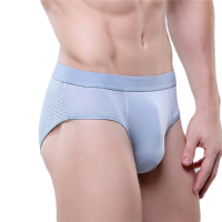 Sexy Briefs Ice Silk Hollows Mesh Breathable U Convex Pouch Underwear For Men