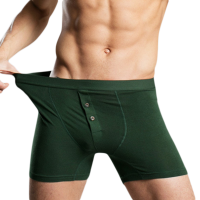 Sport Soft Breathable Cotton Underwear Window Opening U Convex Crotch Boxer Briefs For Men