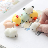 6Pcs Seal Chicken Tiger Pig Bunny Bear Squeeze Squishy Healing Toy Collection Stress Reliever