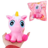 Cartoon Squishy Unicorn 15CM Jumbo Slow Rising Phone Strap Pendant Kid Toy With Packaging