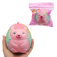 Colorful Hedgehog Squishy 11*10cm Slow Rising With Packaging Collection Gift Soft Toy