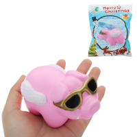 Glasses Piggy Squishy 18CM Slow Rising With Packaging Collection Gift Soft Toy