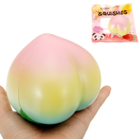 IKUURANI Rainbow Peach Squishy 10.5*9CM Slow Rising With Packaging Collection Gift Soft Toy