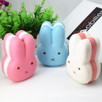 Squishy Rabbit Bunny Macaroon 12cm Slow Rising Sweet Collection Gift Decor Soft Squeeze Toy