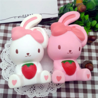 Squishy Simulation Rabbit Pu Slow Doll Model Toys 15cm*8cm*7cm Squeeze Soft Relieve Charm Gift