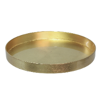 Dienblad/kaarsenplateau   goud   D27 cm   kunststof   rond