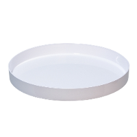 Dienblad/kaarsenplateau   wit   D27 cm   kunststof   rond