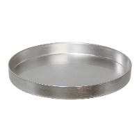 Dienblad/kaarsenplateau   zilver   D27 cm   kunststof   rond