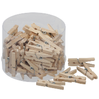 Mini fotoknijpertjes/kaartknijpertjes hout   72x stuks   3 cm