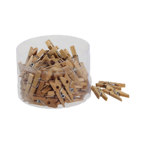 72X stuks houten mini wasknijpers/knijpers 2,5 cm