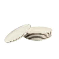 OTIX Dessert Ontbijt Bordenset 6 Persoons Beige 21cm Keramiek LILY