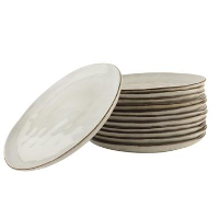 OTIX Diner Bordenset 12 Persoons Beige 26,5cm Keramiek LILY