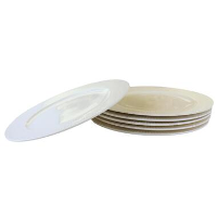OTIX Dinerborden Bordenset 6 Persoons 27cm Wit Porselein LUNA