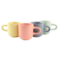 OTIX Espresso Kopjes Koffiekopjes Set van 4 Koffietassen 120 ml Aardewerk