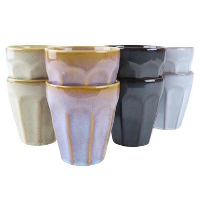 OTIX Koffie Kopjes 8 Stuks 250 ml Zonder Oor Koffietassen Porselein Hittebest...