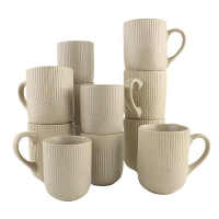 OTIX Koffiekopjes Set van 12 Kopjes Met Oor 300ml Zonder Oor 190ml