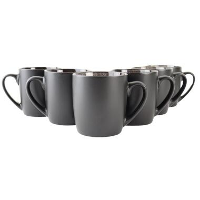 OTIX KoffieKopjes Set van 6 Zwart Mat 240ml